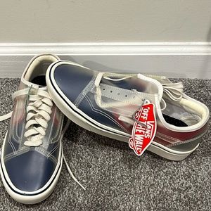 VANS Comfycush Slip-Skool Clear True Navy Red NEW Mens 7 Wmns 8.5 Shoes